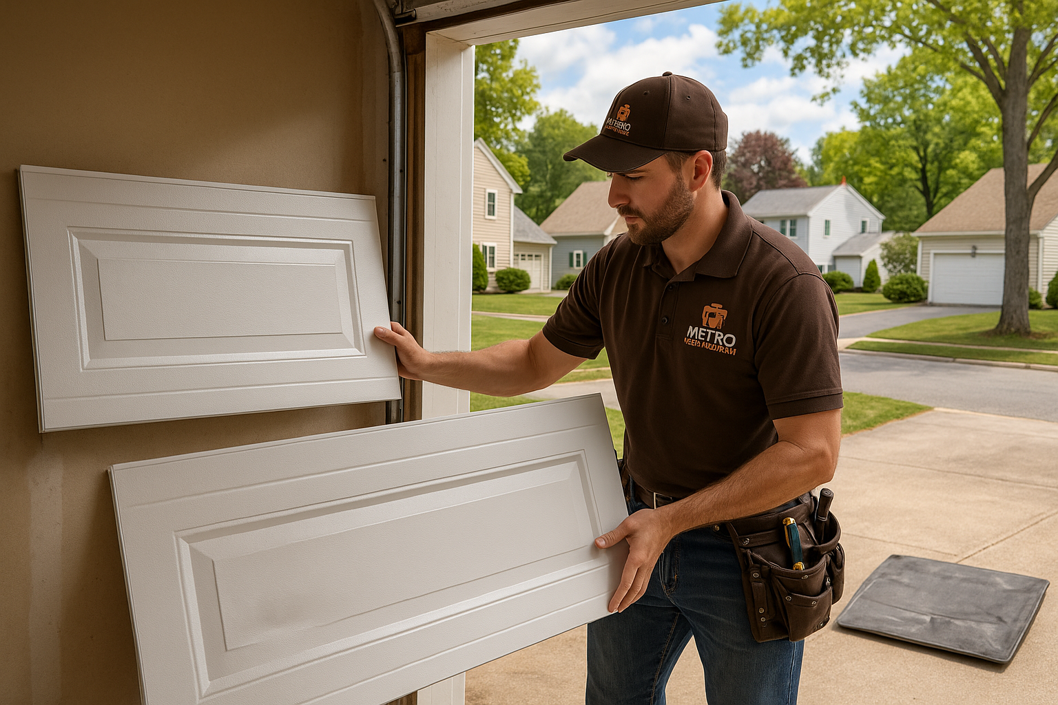 Garage Door Panel Replacement service in Brea